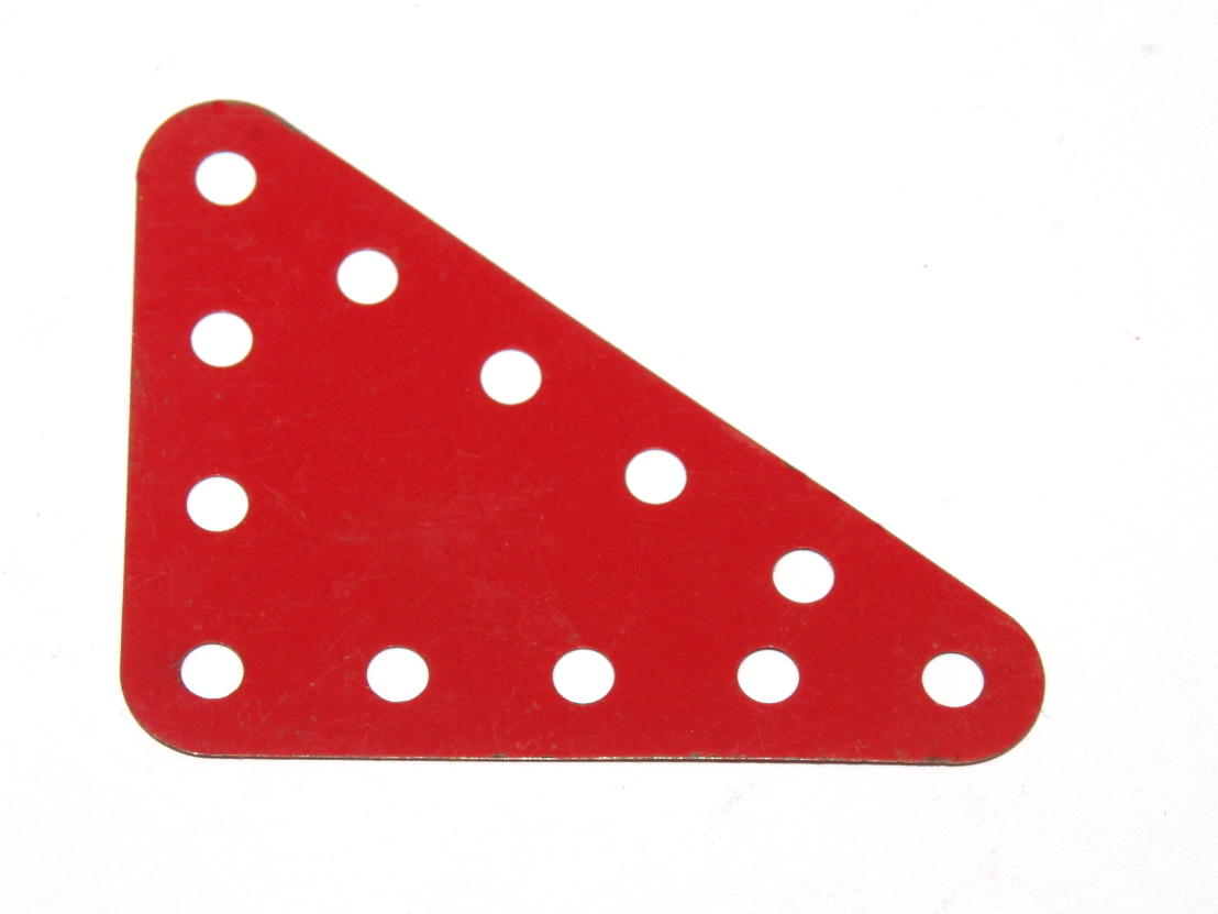 222 Flexible Triangular Plate 5x4 Light Red Original