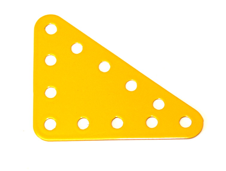 222 Flexible Triangular Plate 5x4 UK Yellow
