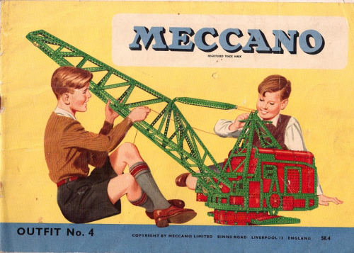 Boîte De Construction Vintage AMI LAC Meccano, N°4 Alemanni, Années 1950, Métal, Italie, Avec Notice