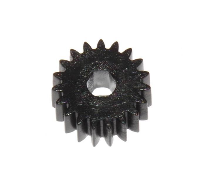 Meccano plastic tri-axle pinion,19 teeth black part 26p3p ¼" face 