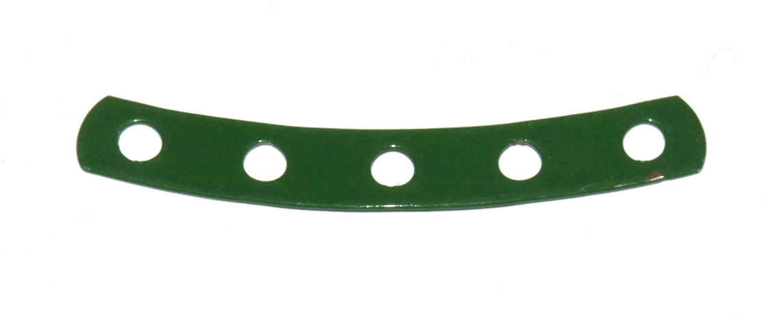 273h Narrow Curved Strip 5 Hole Green