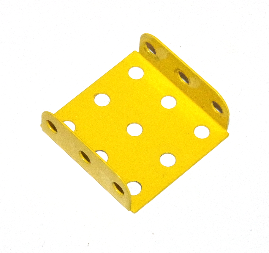 51b Flanged Plate 3x3 Hole French Yellow Original