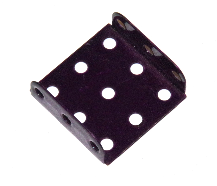 51b Flanged Plate 3x3 Iridescent Purple Original