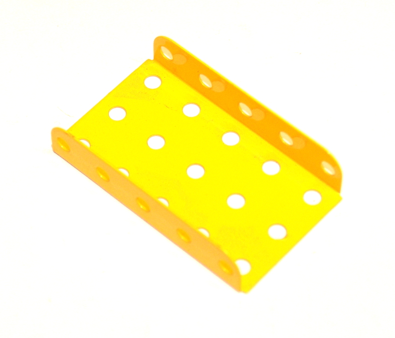 51f Flanged Plate 3x5 Hole French Yellow Original