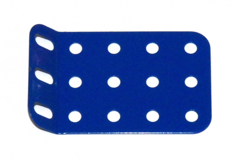 51g Single Obtuse Flanged Plate 5x3 Hole Blue Original