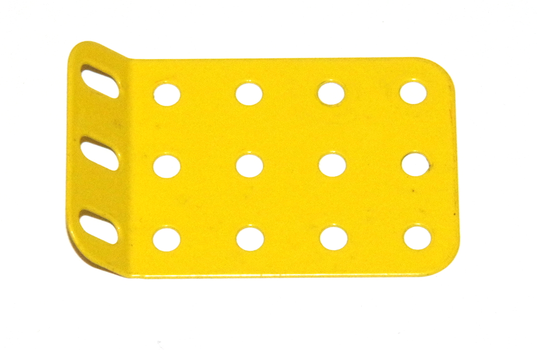51g Single Obtuse Flanged Plate 5x3 Hole French Yellow Original