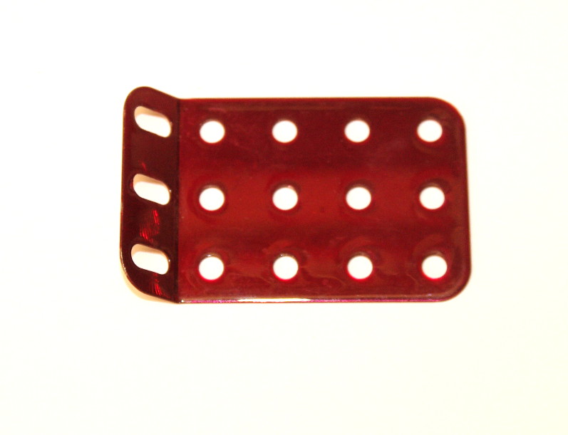 51g Single Obtuse Flanged Plate 5x3 Hole Iridescent Red Original