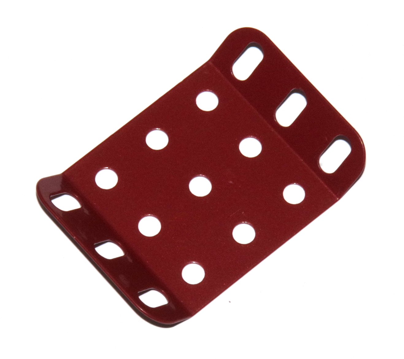 51h Double Obtuse Flanged Plate 5x3 Dark Red Original