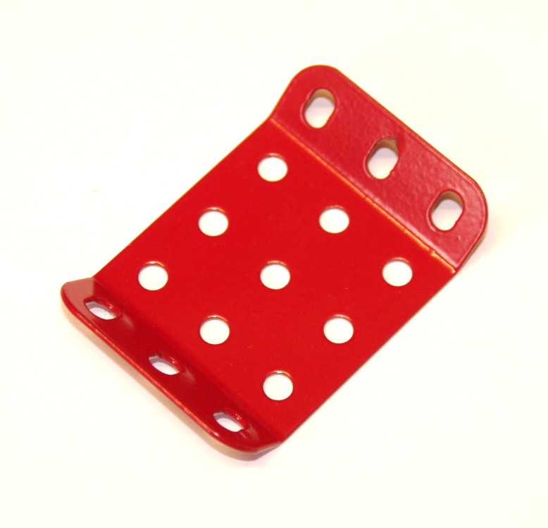 51h Double Obtuse Flanged Plate 5x3 Hole Red