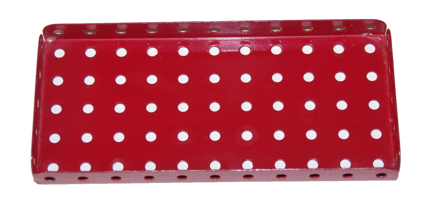 52 Flanged Plate 11x5 Red Repainted