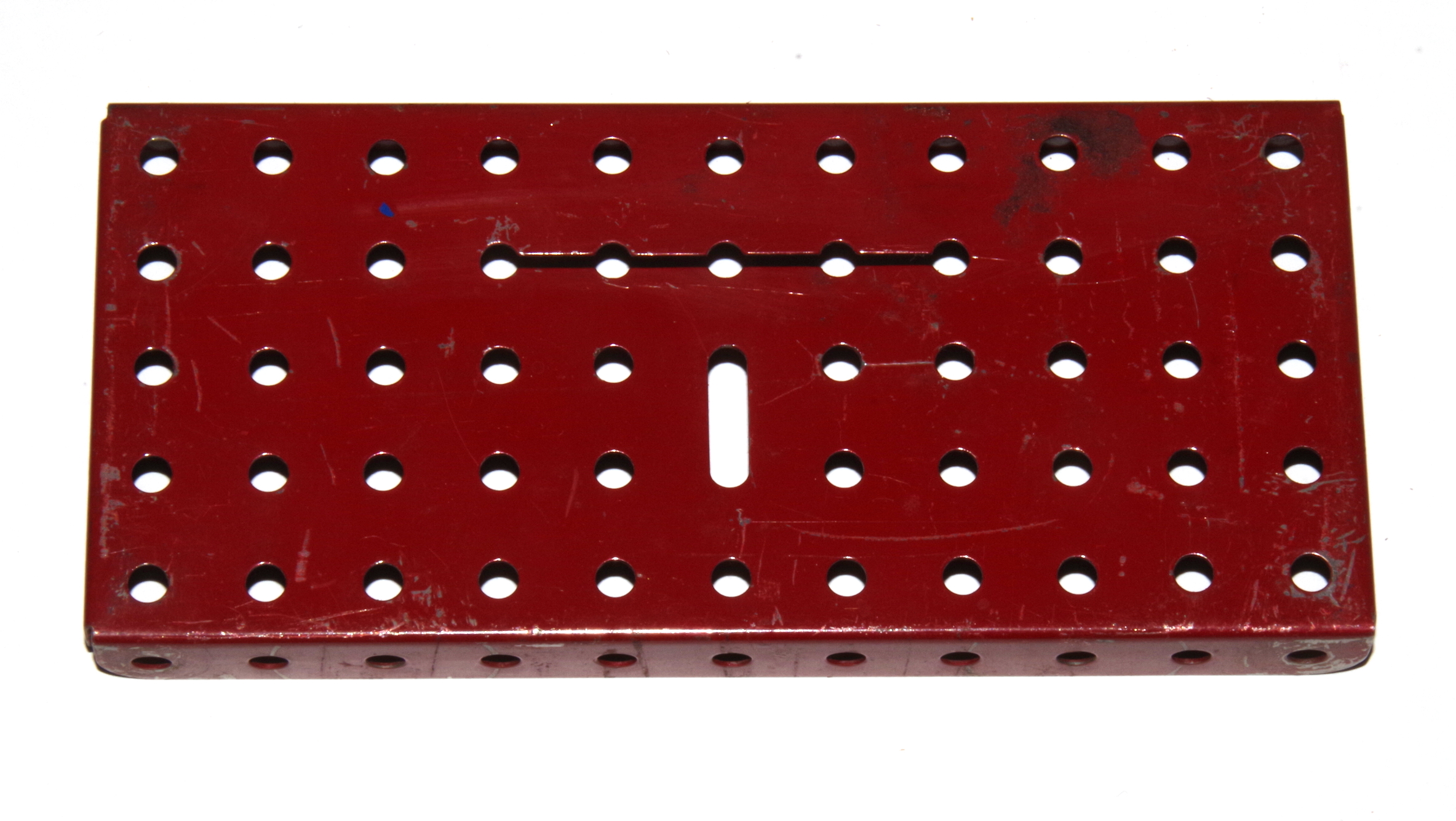 52x Flanged Plate 11x5 Hole Dark Red Slotted Original