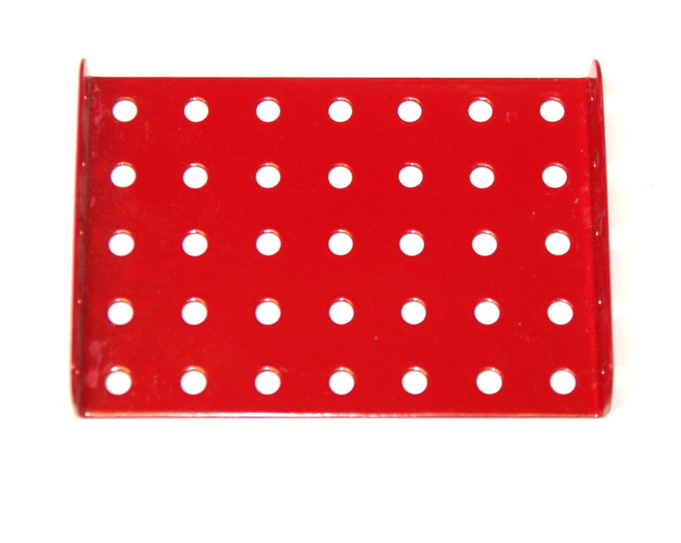 53 Flanged Plate 7x5 Hole Red
