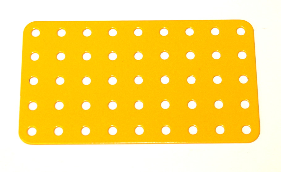 53a Flat Plate 5x9 Hole UK Yellow