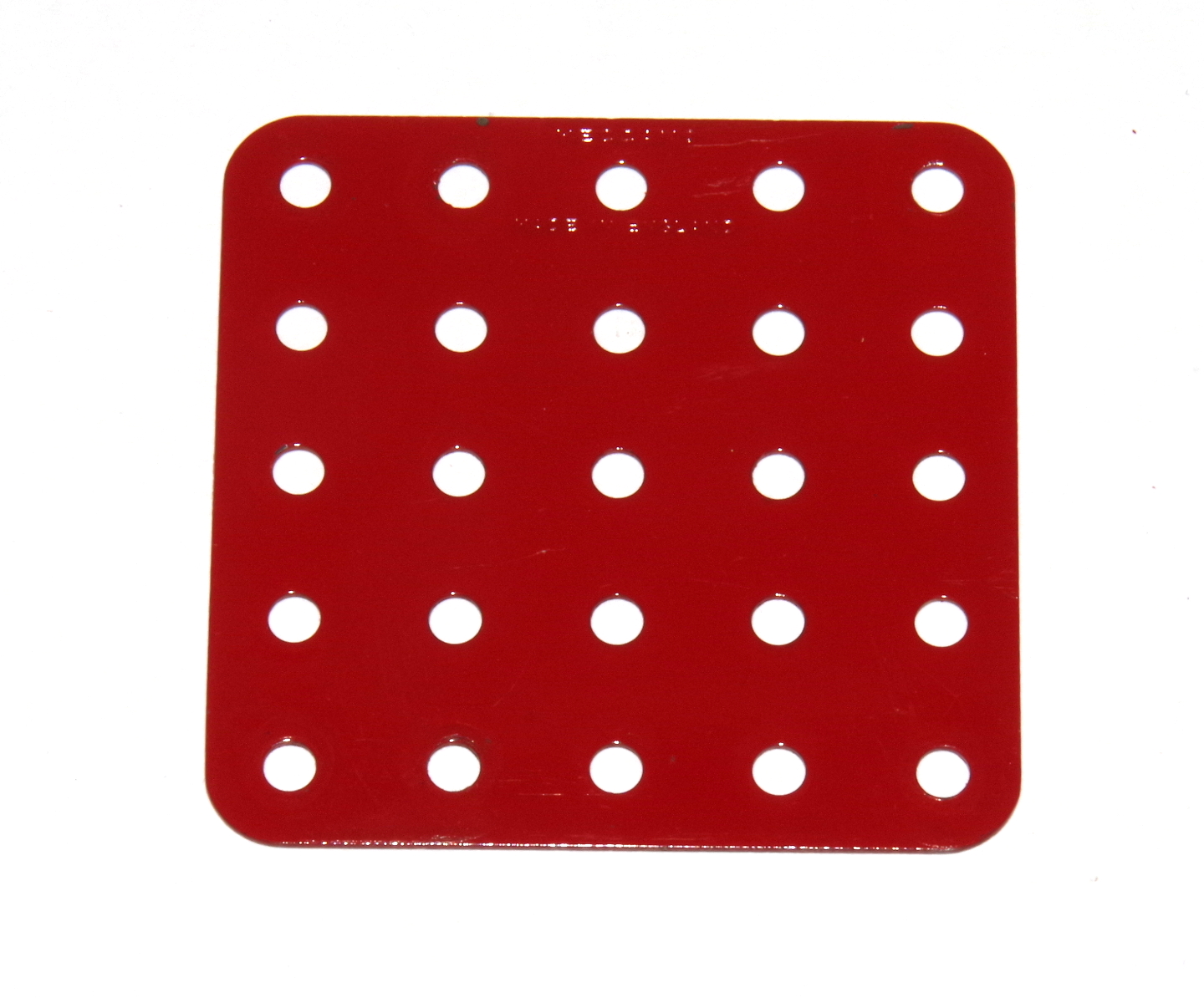 72 Flat Plate 5x5 Hole Mid Red Repainted