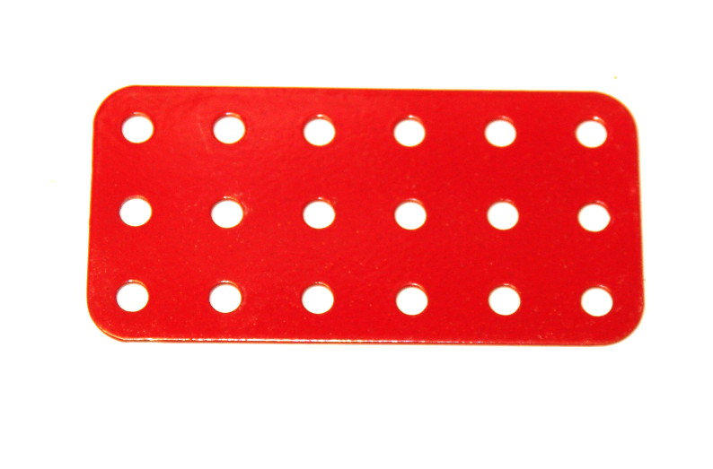 73 Flat Plate 3x6 Hole Red