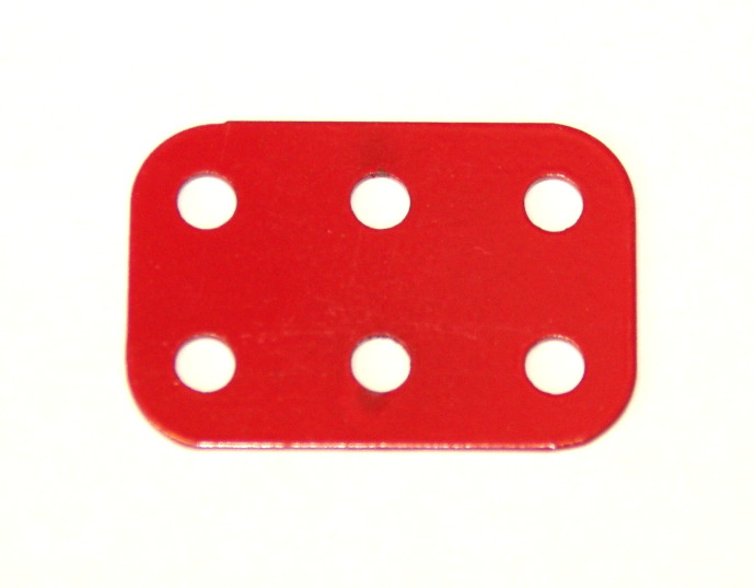 73b Flat Plate 3x2 Hole Red