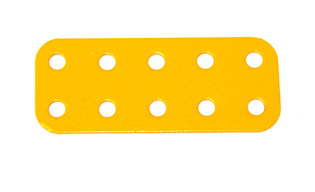 73d Flat Plate 2x5 Hole UK Yellow