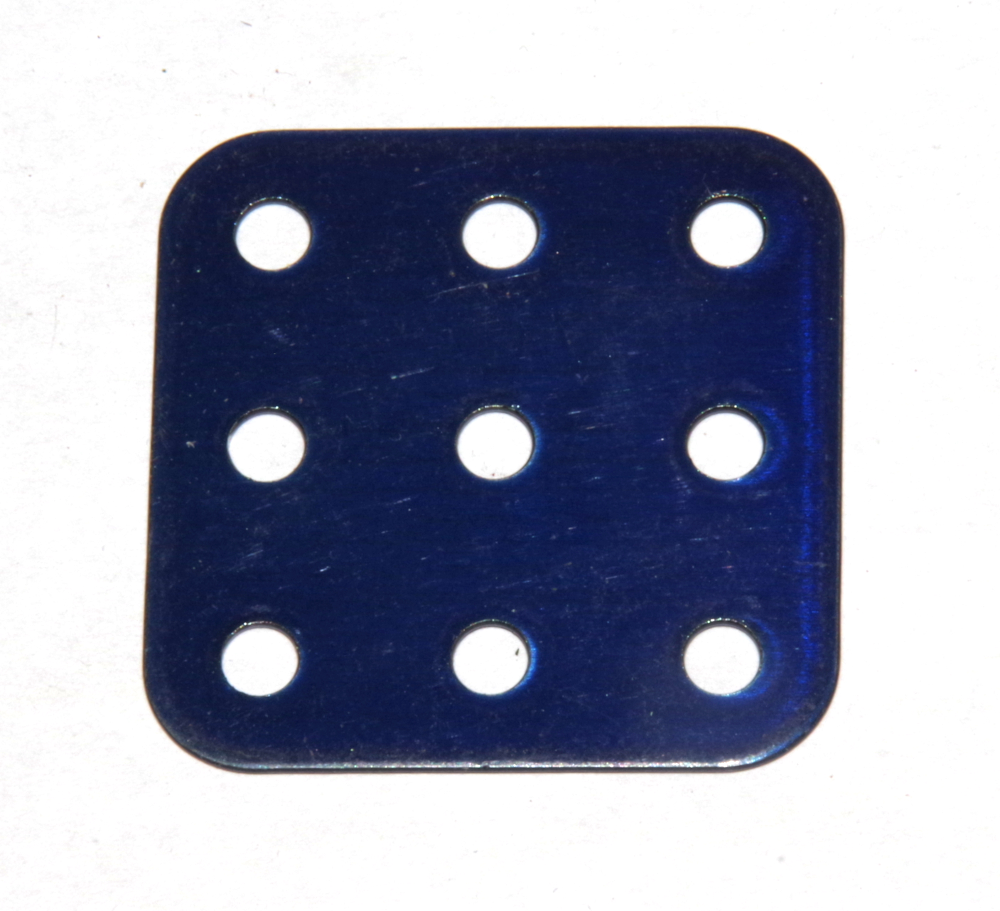 74 Flat Plate 3x3 Iridescent Blue Original