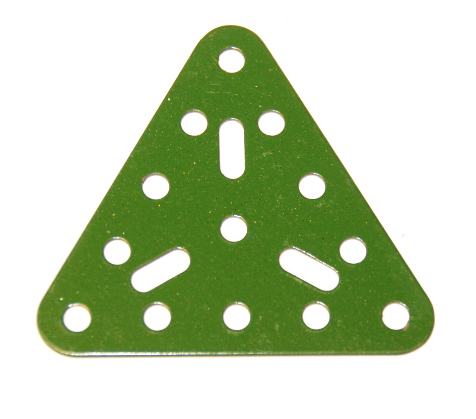 76 Triangular Plate 5x5x5 Hole Green