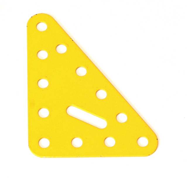 76b Triangular Plate 5x4 French Yellow Used