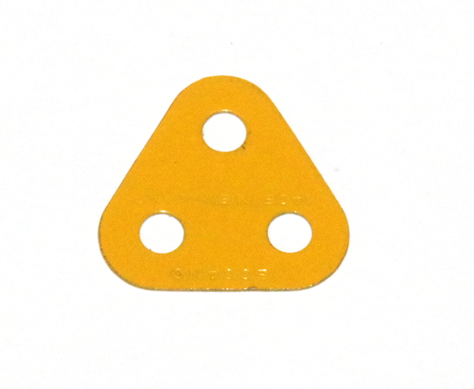 77 Triangular Plate 2x2x2 UK Yellow Original