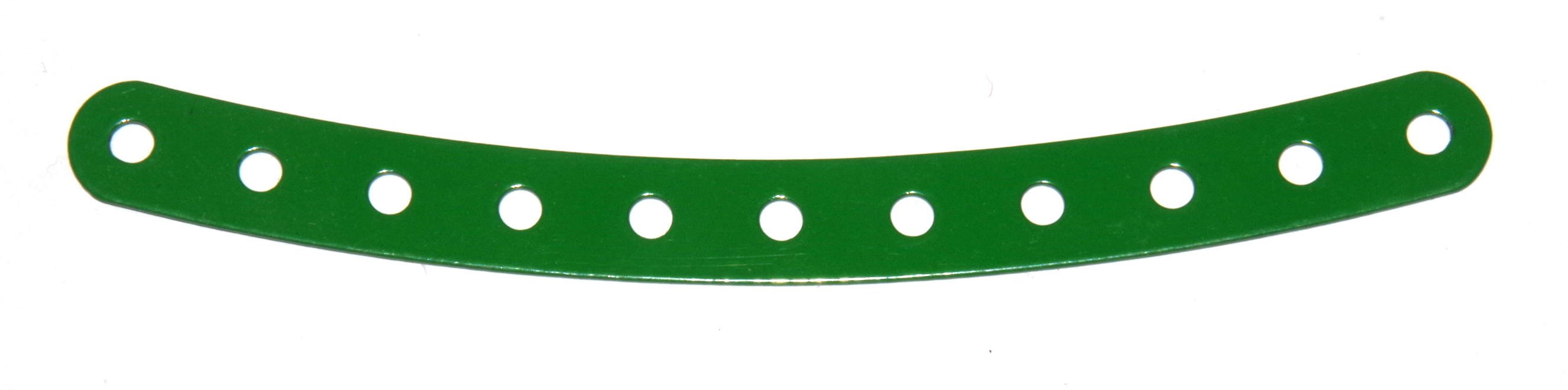 89 Curved Strip 11 Hole Light Green