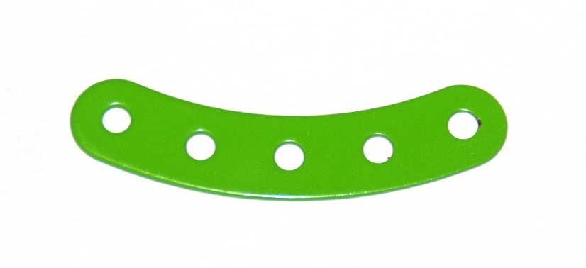 90 Curved Strip 5 Hole Fluorescent Green Original