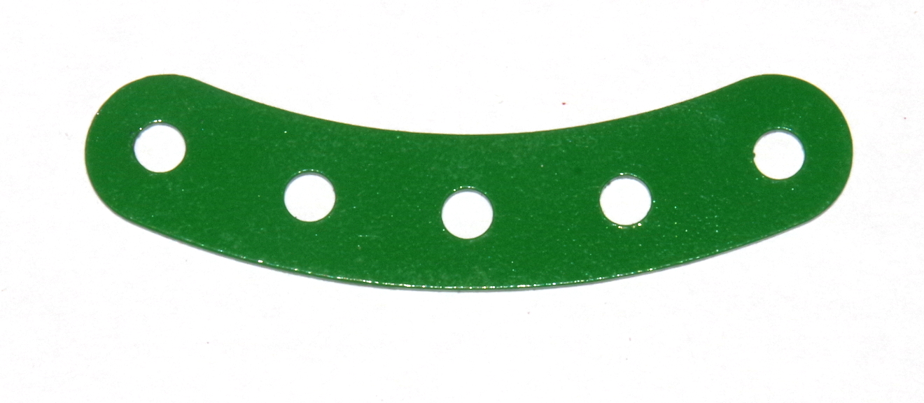 90 Curved Strip 5 Hole Light Green