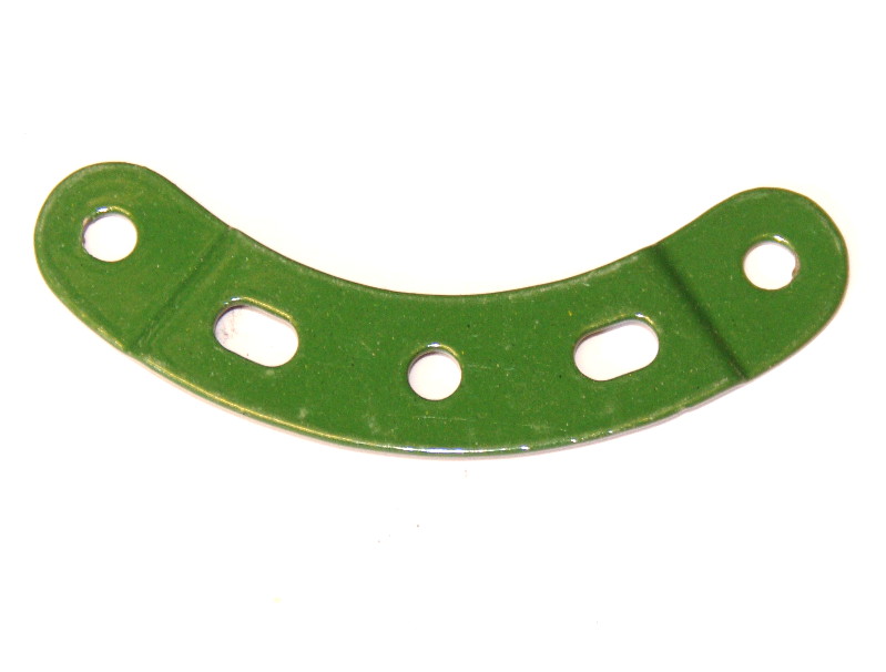 90a Curved Strip 5 Hole Stepped 2½'' Green
