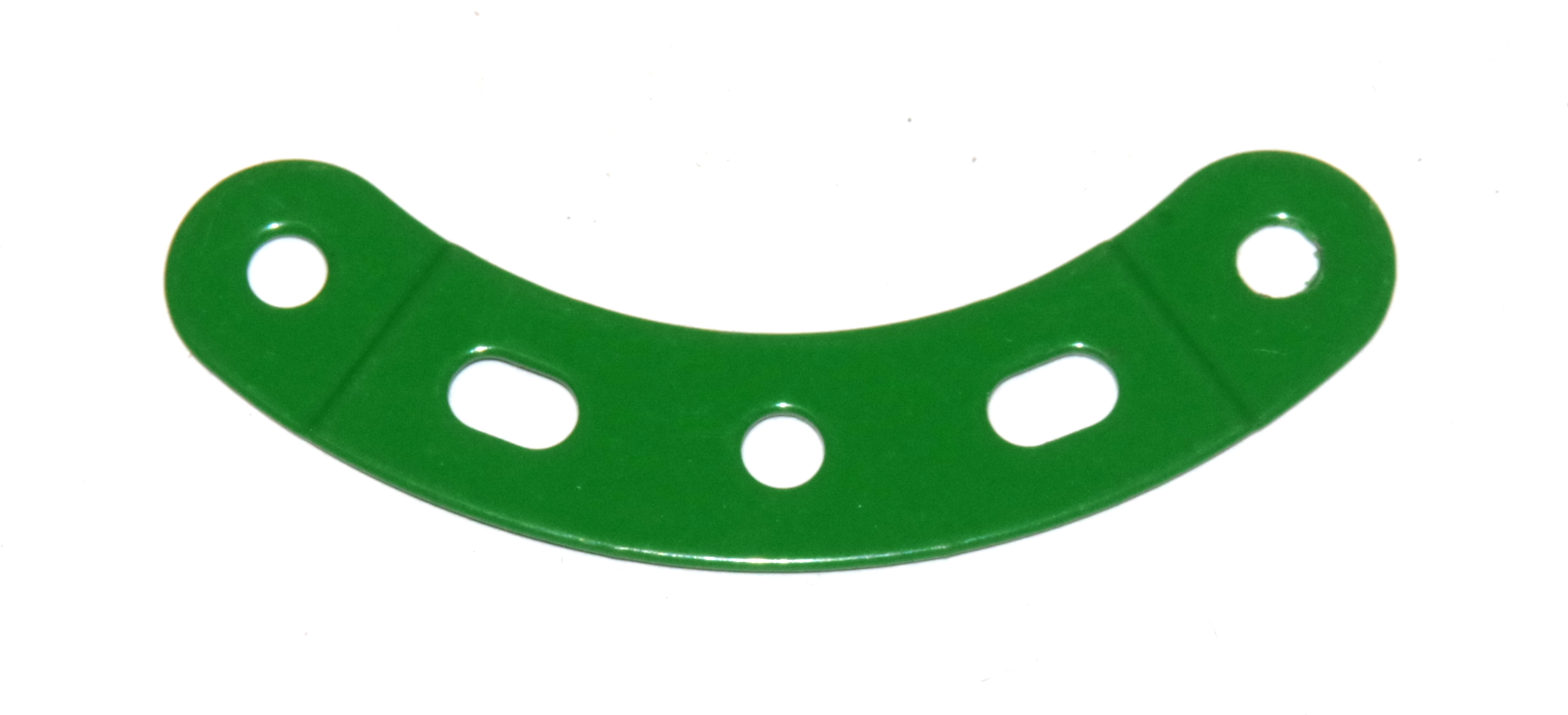90a Curved Strip 3 Hole 2 Slot Modern Green Original