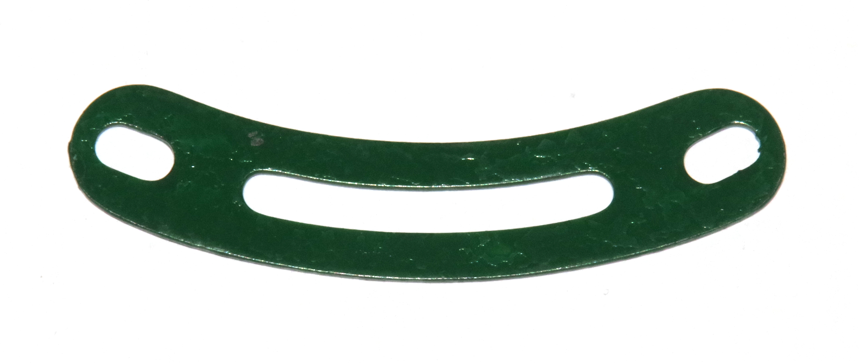 90b Curved Strip Slotted Green