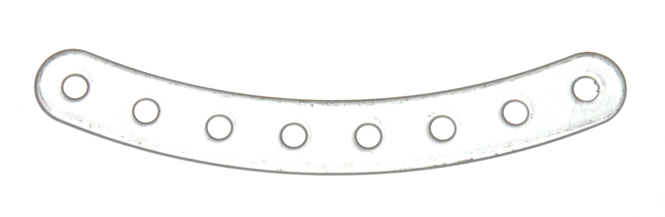 B205 Curved Strip 8 Hole Silver Original