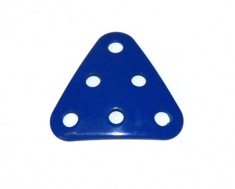 B484 Triangular Plate 3x3x3 Dished Blue Original