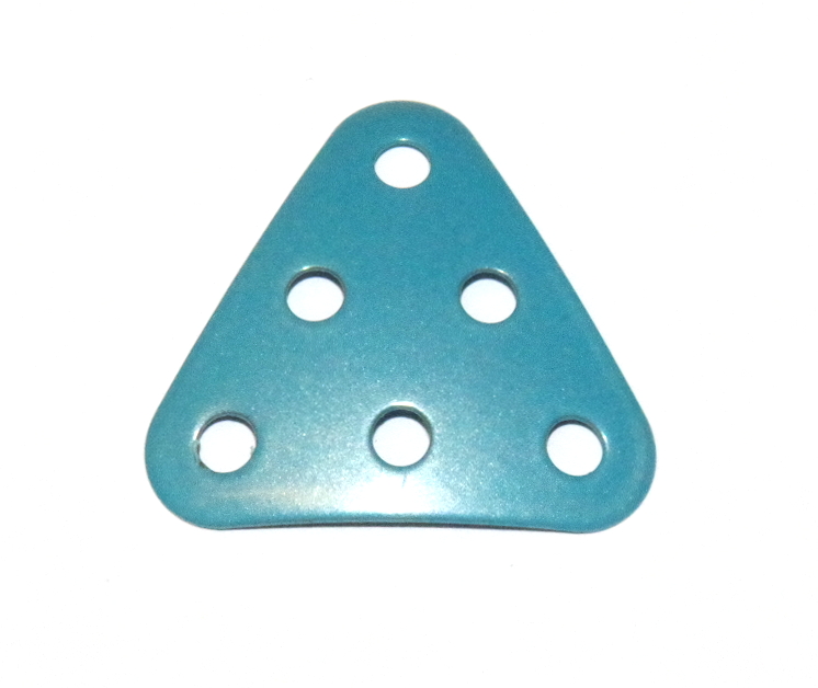 B484 Triangular Plate 3x3x3 Dished Light Blue Original