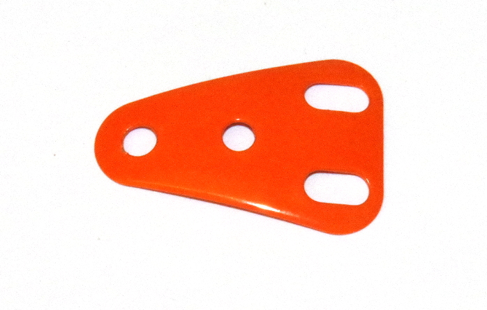 B684 Isosceles Triangular Cupped Plate Orange Original