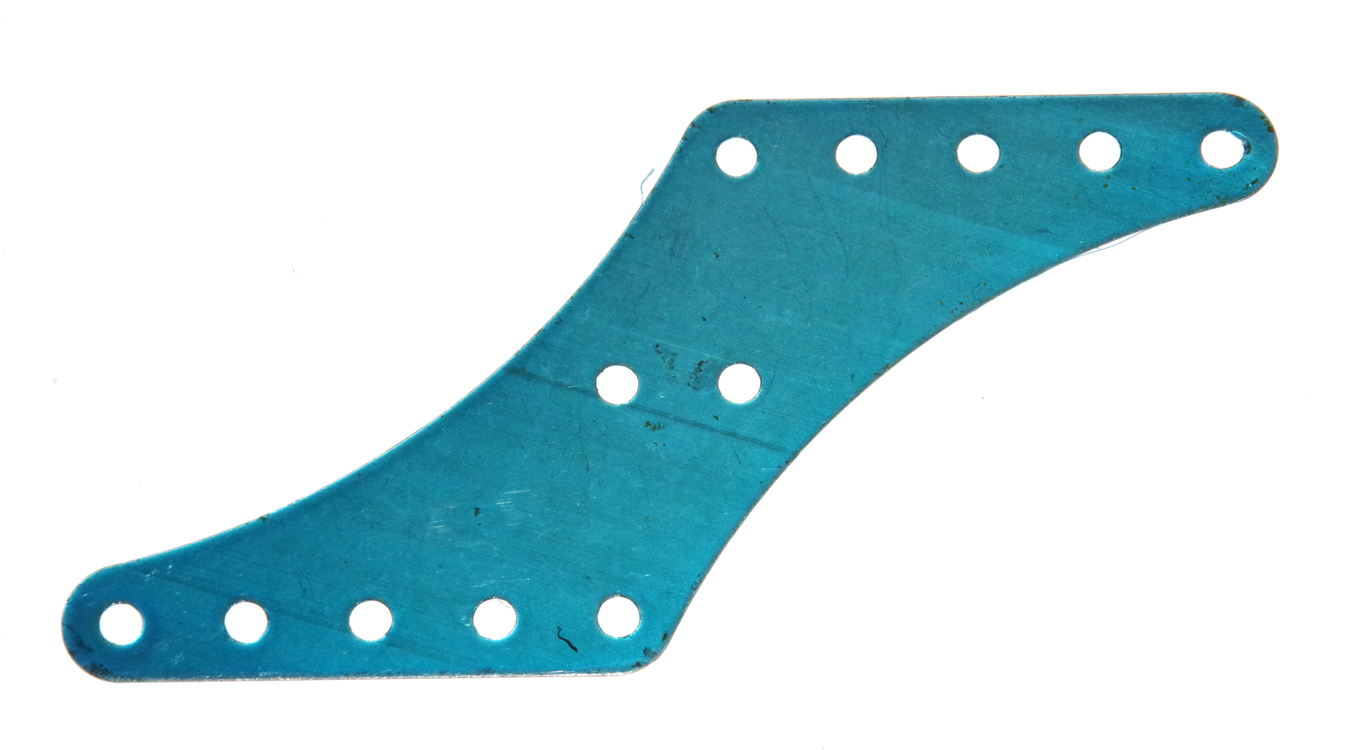B969 Flexible Plate 5x10 Corners Cut-away Turquoise Original