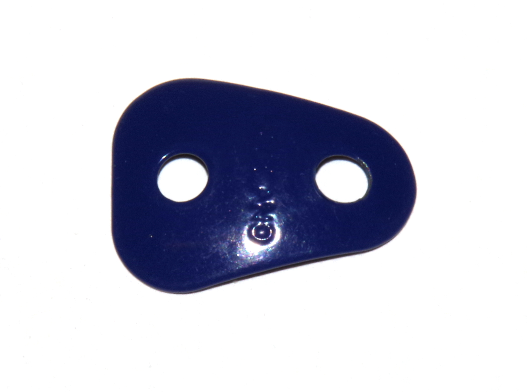 C323  Isosceles Triangular Cupped Plate 2x1 Blue Original