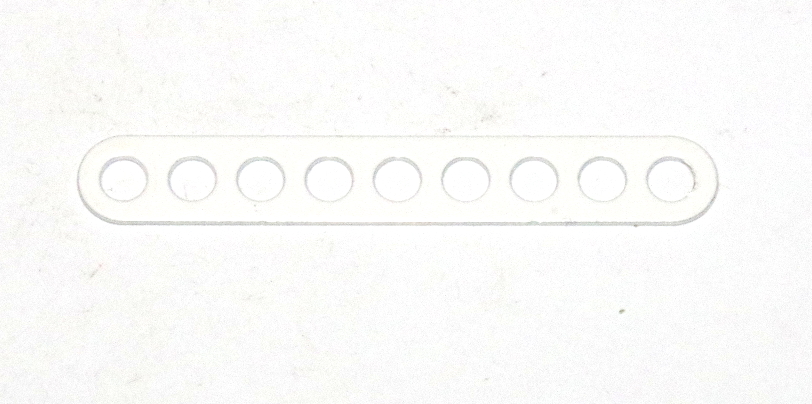 C771 Narrow Connector Strip 9 Hole 2 3/8'' White Original