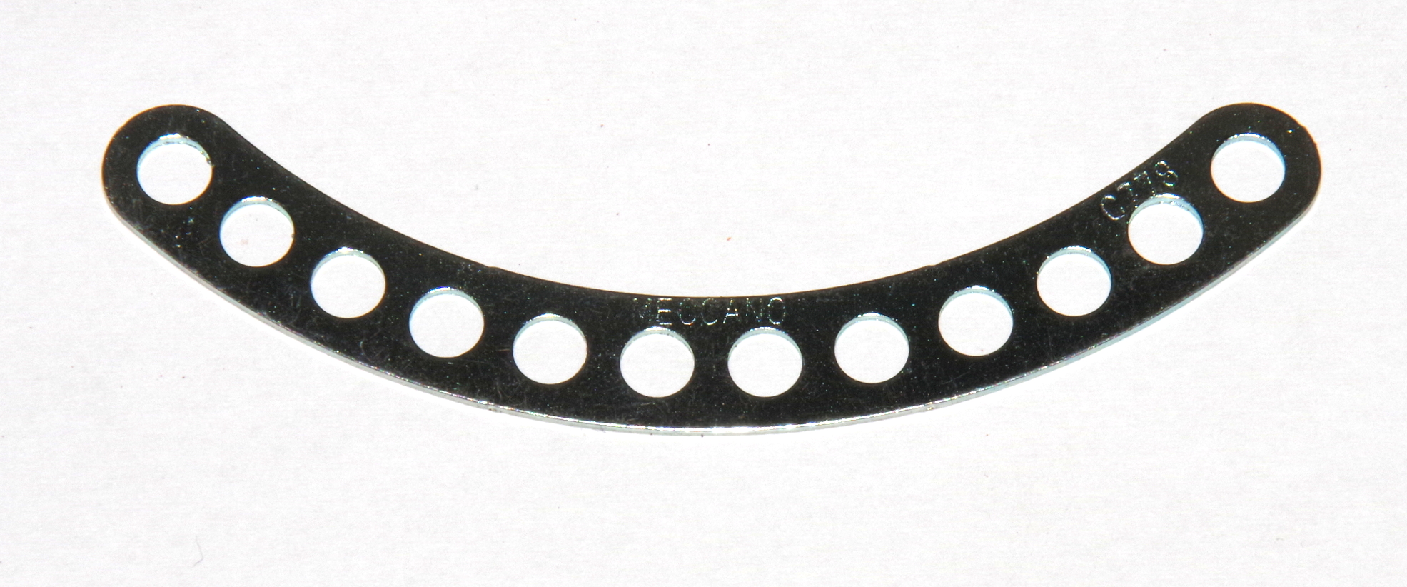 C778 Narrow Curved Strip 12 Hole Zinc Original