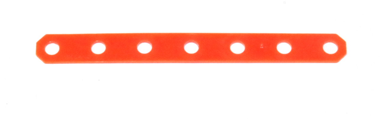 D118 Flexible Plastic Strip Narrow 7 Hole Orange Original