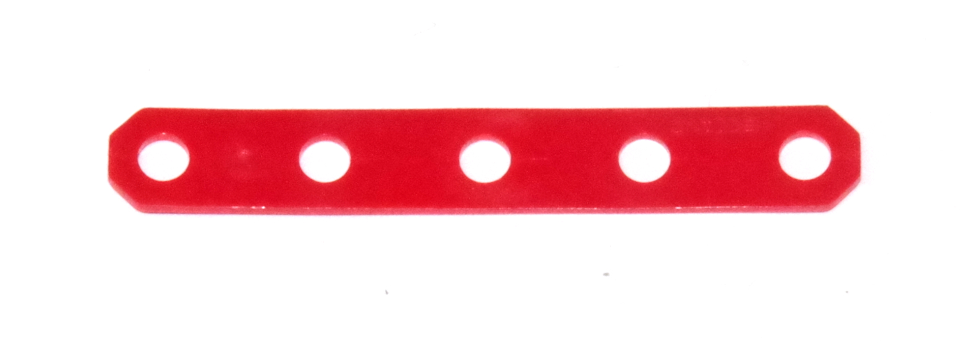D208 Narrow Plastic Flexible Strip 5 Hole Red Original