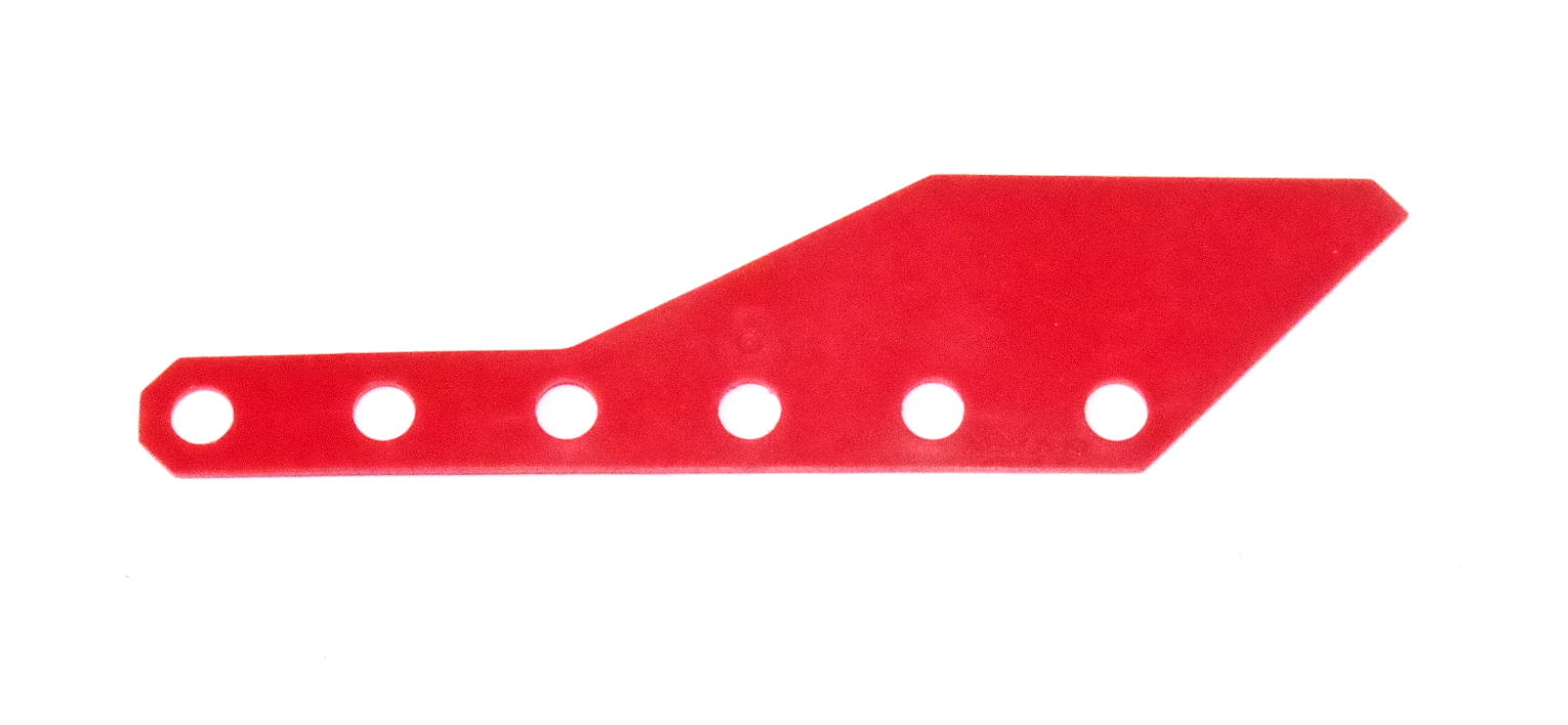 D228 Mudguard Strip 90mm x 22mm Flexible Red Plastic Original
