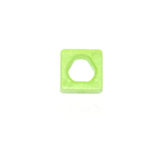 D277 Square Lock Nut Triflat Florescent Green Plastic Original