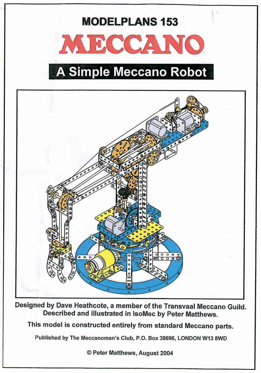 MP153 Simple Meccano Robot Plan